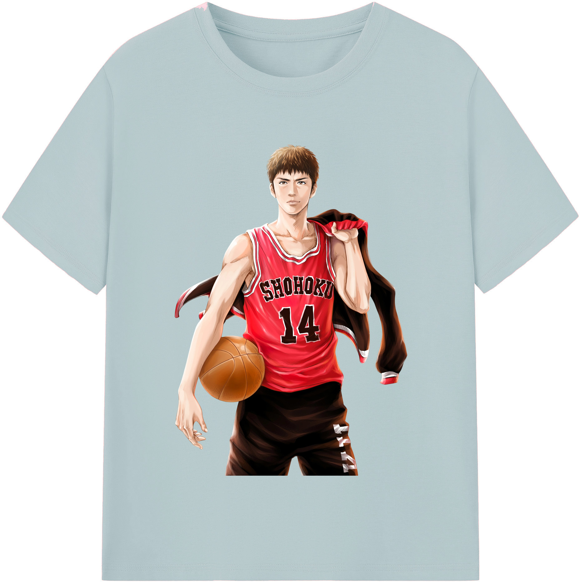 SLAM DUNK／スラムダンク 綿100％半袖Tシャツ（フロントプリント）